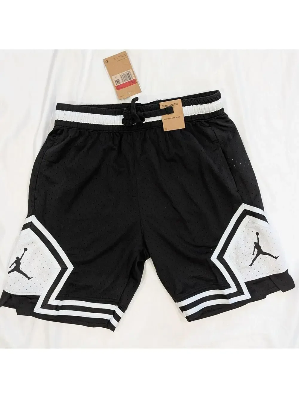 Nike Men's/Women's Jordan Sport Dri-Fit Diamond Shorts Black/White Size M